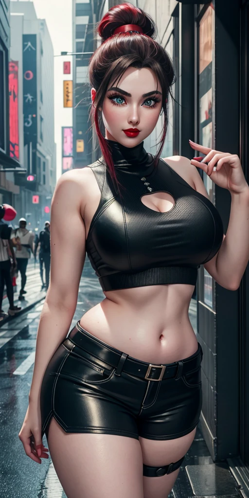 on your knees looking up, gaping mouth, tongue out com espermatozóides, ((salivating)) , detailed theory, skin detailed, Hot 18 year old Harley Quinn, hot body, Youngh, ((colored hair)) ((wearing a sexy black latex)), detailed gorgeous face, face perfect, (work of art), best qualityer, high resolution, extremely detaild, cinematic lighting, athletic body fit, realisitic, photorealisitic, Fine body, big breasts carelessness downblouse abdomen, ((tongue out)). (((An abandoned dystopian BACKGROUND))) .