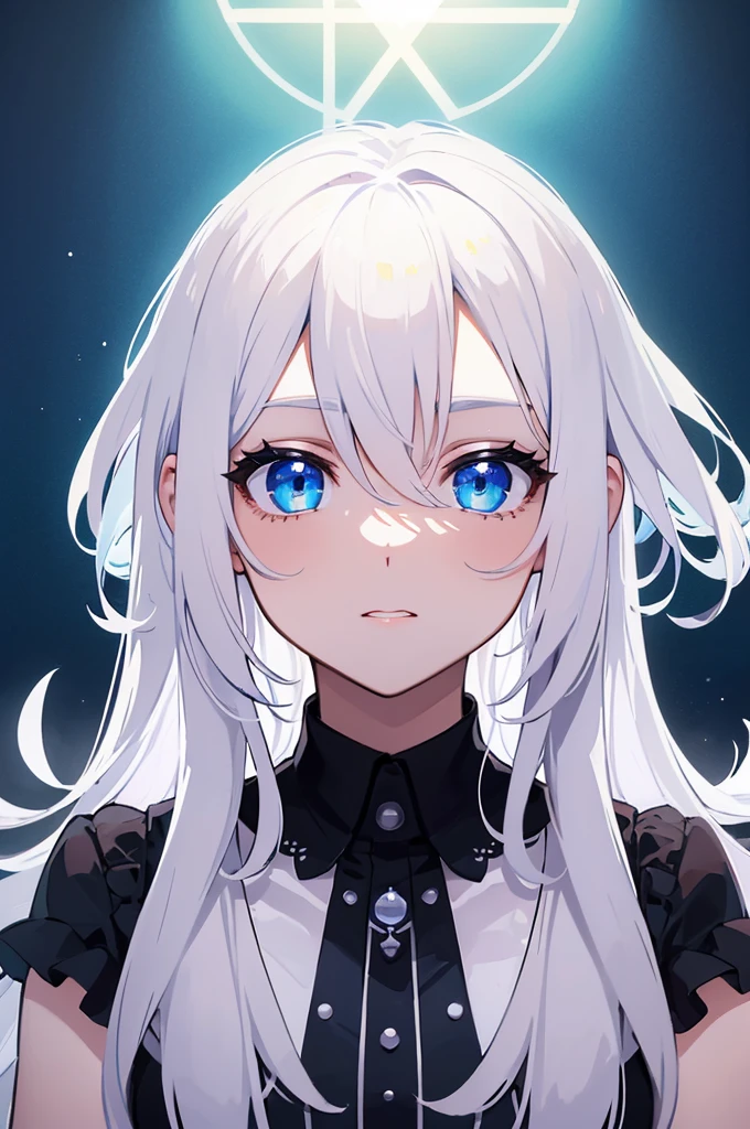 ((masterpiece)), ((highest quality 16k)), ((ephemeral)), ((detailed and delicate)), 1girl, solo, white hair, blue eyes, ((beautiful eyes)), long hair, ,NEON COLOR, LOFI COLOR,clear line, image resolution 1024px,shine colorful,