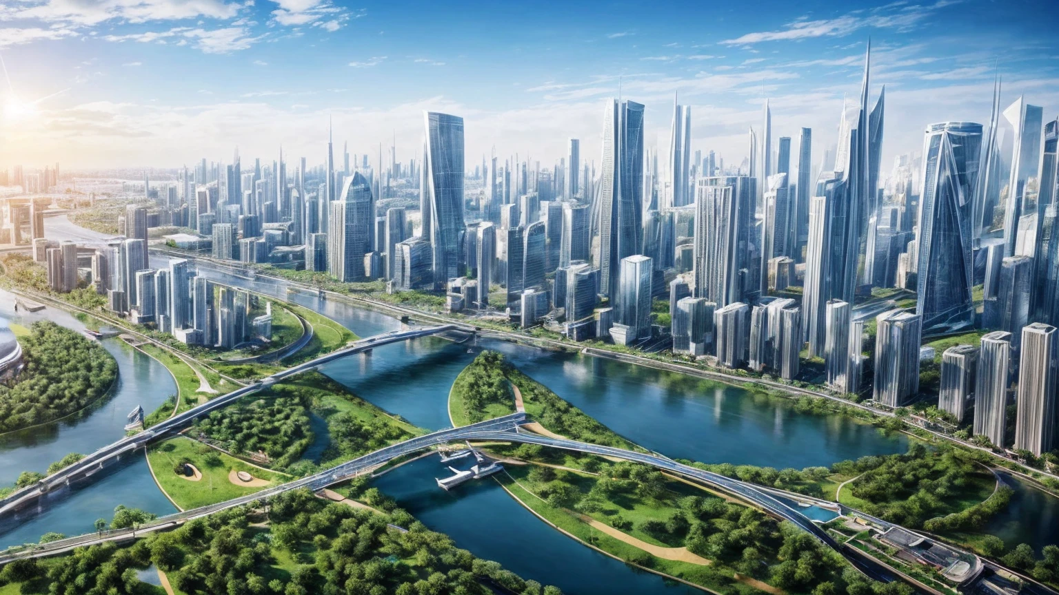 (Best quality,4K,8K,A high resolution,Masterpiece:1.2),Ultra-detailed,(Realistic,Photorealistic,photo-realistic:1.37),Futuristic floating city,Futuristic technology,Huge urban high-tech tablet platform,Airship,Floating in the sky,Futuristic city,Small airships around,High-tech hemispherical platform,Colorful lights,Advanced architecture,modernn architecture,skyscrapper,Access the cloud,Scenic beauty,view over city,Impressive design,Blend seamlessly with nature,energetic and vibrant atmosphere,Futuristic transportation system,Parking is suspended,Transparent path,Lush greenery,Sky gardens,cascading waterfalls,Magnificent skyline,reflections on the water,Sparkling river,Architectural innovation,futuristic skyscrapers,Transparent dome,The shape of the building is unusual,Elevated walkway,Impressive skyline,Glowing lights,Futuristic technology,Minimalist design,Scenic spots,Panoramic view,Cloud Piercing Tower,Vibrant colors,epic sunrise,epic sunset,Dazzling light display,magical ambiance,The future city,Urban Utopia,LuxuryLifestyle,Innovative energy,sustainable development,Smart city technology,Advanced infrastructure,Tranquil atmosphere,Nature and technology live in harmony,Awesome cityscape,Unprecedented urban planning,Architecture connects seamlessly with nature,High-tech metropolis,A cutting-edge engineering marvel,The future of urban living,Visionary architectural concept,Energy-efficient buildings,Harmony with the environment,A city floating above the clouds,Utopian dreams become reality,The possibilities are endless,State-of-the-art transportation network,Green energy integration,Innovative materials,Impressive holographic display,Advanced communication system,Breathtaking aerial view,Quiet and peaceful environment,Modernist aesthetics,Ethereal beauty