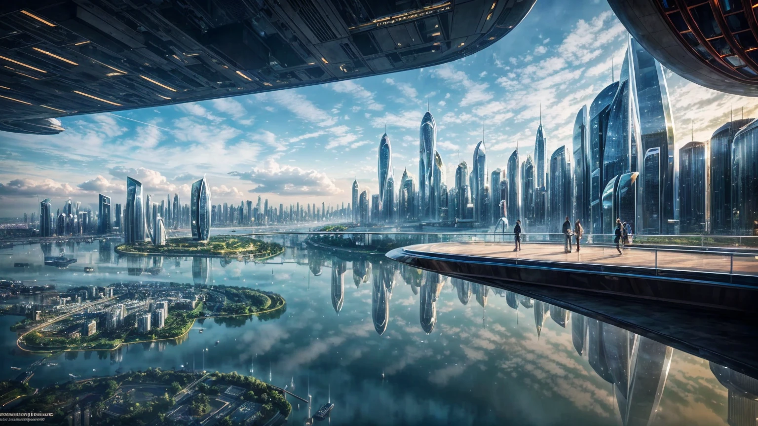 (Best quality,4K,8K,A high resolution,Masterpiece:1.2),Ultra-detailed,(Realistic,Photorealistic,photo-realistic:1.37),Futuristic floating city,Futuristic technology,Huge urban high-tech tablet platform,Airship,Floating in the sky,Futuristic city,Small airships around,High-tech hemispherical platform,Colorful lights,Advanced architecture,modernn architecture,skyscrapper,Access the cloud,Scenic beauty,view over city,Impressive design,Blend seamlessly with nature,energetic and vibrant atmosphere,Futuristic transportation system,Parking is suspended,Transparent path,Lush greenery,Sky gardens,cascading waterfalls,Magnificent skyline,reflections on the water,Sparkling river,Architectural innovation,futuristic skyscrapers,Transparent dome,The shape of the building is unusual,Elevated walkway,Impressive skyline,Glowing lights,Futuristic technology,Minimalist design,Scenic spots,Panoramic view,Cloud Piercing Tower,Vibrant colors,epic sunrise,epic sunset,Dazzling light display,magical ambiance,The future city,Urban Utopia,LuxuryLifestyle,Innovative energy,sustainable development,Smart city technology,Advanced infrastructure,Tranquil atmosphere,Nature and technology live in harmony,Awesome cityscape,Unprecedented urban planning,Architecture connects seamlessly with nature,High-tech metropolis,A cutting-edge engineering marvel,The future of urban living,Visionary architectural concept,Energy-efficient buildings,Harmony with the environment,A city floating above the clouds,Utopian dreams become reality,The possibilities are endless,State-of-the-art transportation network,Green energy integration,Innovative materials,Impressive holographic display,Advanced communication system,Breathtaking aerial view,Quiet and peaceful environment,Modernist aesthetics,Ethereal beauty