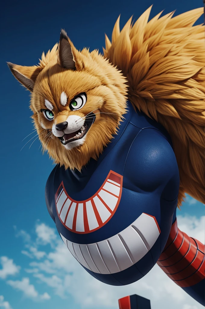 Giant Anthropomorphic Jolteon Pokemon Man, Purple Eyes, Muscular, Looming over the viewer, Tired, Handsome, Charming, View from below, Daddy, Bara, Horny, Flirty, Older Brother, Four toed feet, cock and balls, teasy, teasing the viewer, Macro, Bully, Jock, flirting with tiny viewer, Superhero Costume, Black underwear, Cape