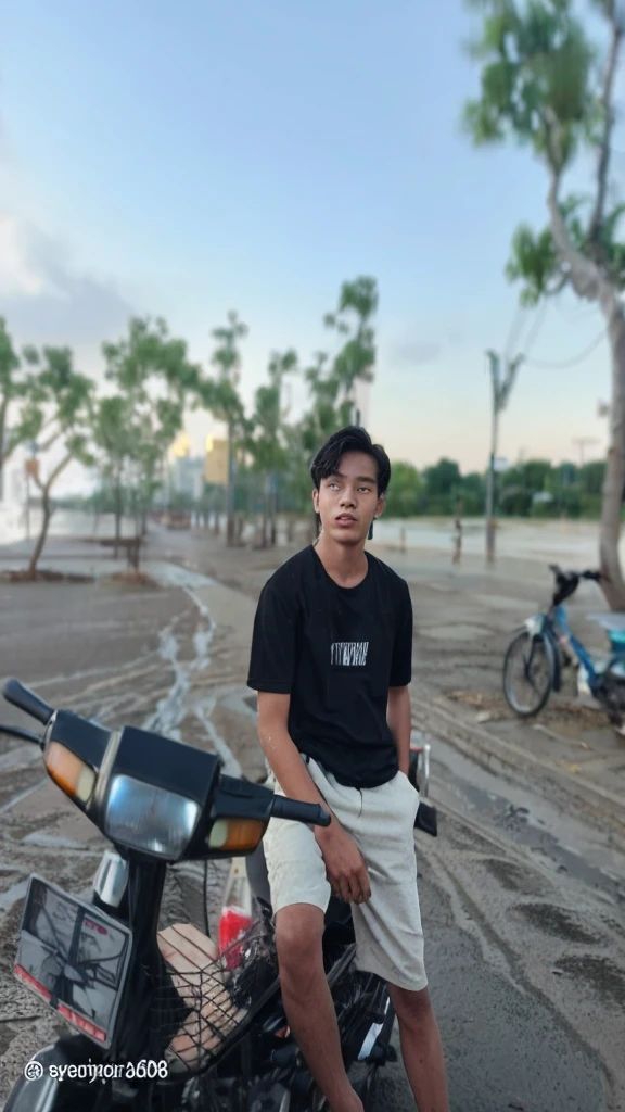 towns、natta、Black Suit、A young man、it is raining、with their face not visible、Sad face、8K、Detailed texture、The background is the city