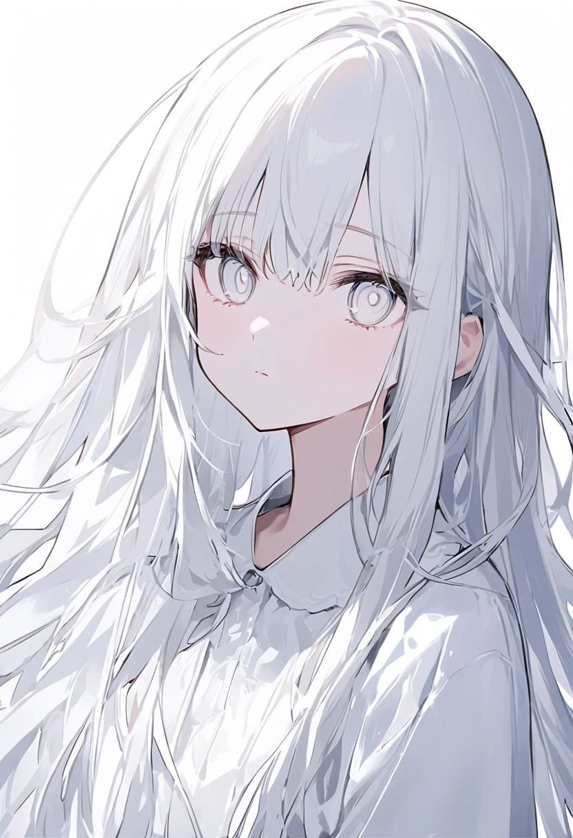 Add background、White backgroundい、White Room、White Room、White Roomに居る、White background、White background、、White backgroundを追加、White background、White、White、girl、Whiteの髪、Her hair is White.、long hair、目の色はWhite、White Eyes、White eyes、White eyes、Whiteの目、Eye color is White、全体的にWhiteのgirl、Whiteのgirl、The background is White、Whiteの背景、Whiteの部屋、Emotionless、expressionless、White backgroundを追加、White space