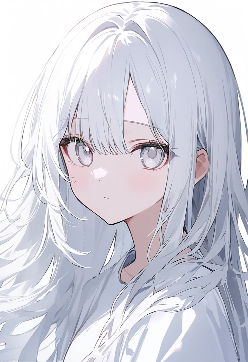 Add background、White backgroundい、White Room、White Room、White Roomに居る、White background、White background、、White backgroundを追加、White background、White、White、girl、Whiteの髪、Her hair is White.、long hair、目の色はWhite、White Eyes、White eyes、White eyes、Whiteの目、Eye color is White、全体的にWhiteのgirl、Whiteのgirl、The background is White、Whiteの背景、Whiteの部屋、Emotionless、expressionless、White backgroundを追加、White space