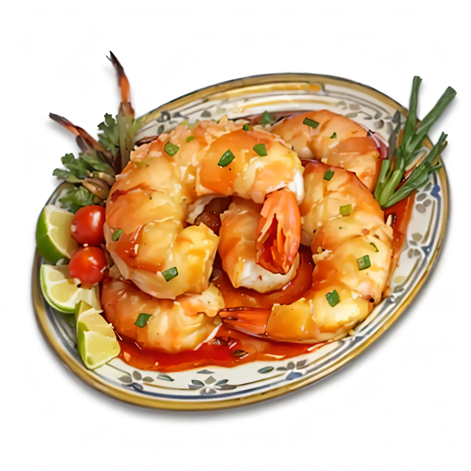 there is a plate of food with shrimp and vegetables on it, shrimp, shrimp, squat, cooked, Detailed hot belly, [ [ surreal主义 ] ], grilled Chicken, ( surreal, fried Chicken, anthropomorphized Chicken, delicious food, Chicken, ( surreal ), hot food, mouth watering, cooked to perfection, ❤🔥🍄🌪
