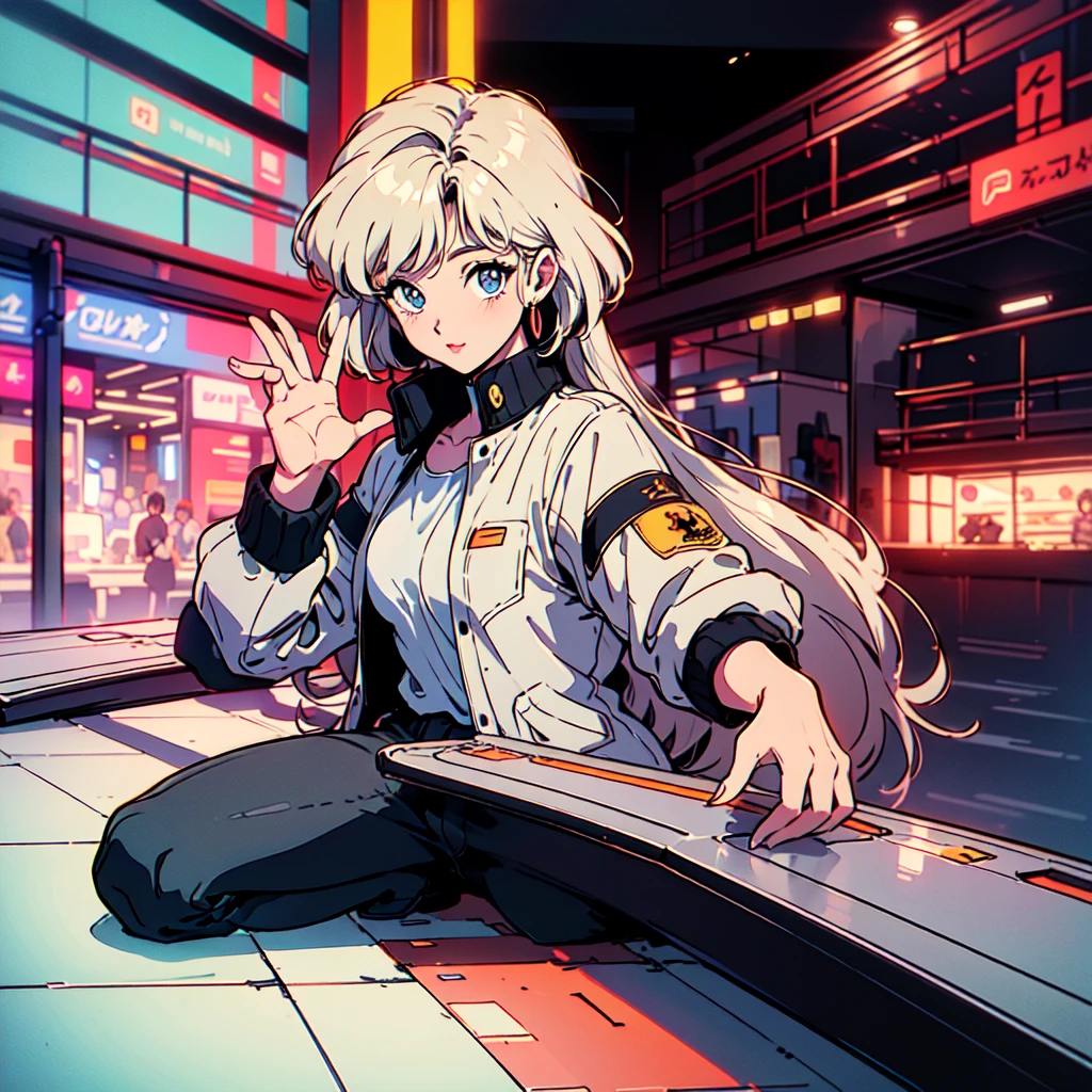 A city pop poster with a retro 80s feel、Imagine the album cover。With the highest quality anime illustrations、There is one blonde girl with short hair.。Her eyes shine blue、Dressed in rapper style clothing、I'm wearing headphones。
The image is in a dynamic pose.、Drawn from a novel angle。Created in high definition like 4K、Creates the feeling of being in a dark room。The room was lit by blue lights.、It has a fantastic atmosphere。The room is a small space like a 1K.、The window offers a view of downtown Shinjuku.。
This work depicts a night city enveloped in neon lights.、This will be a record that allows you to fully enjoy the charm of city pop.。