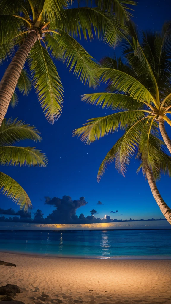 Tropical Beach Night view
