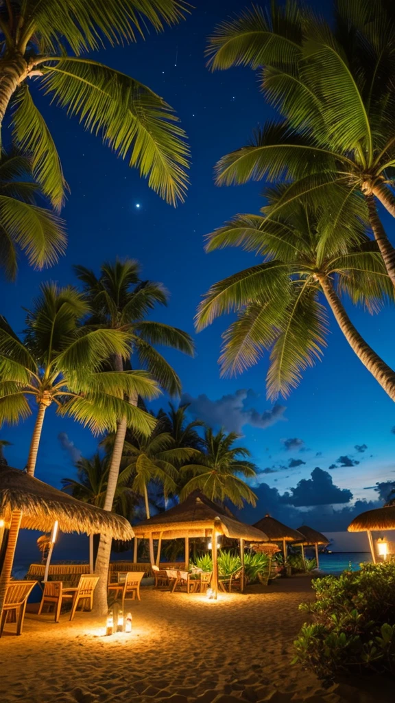 Tropical Beach Night view