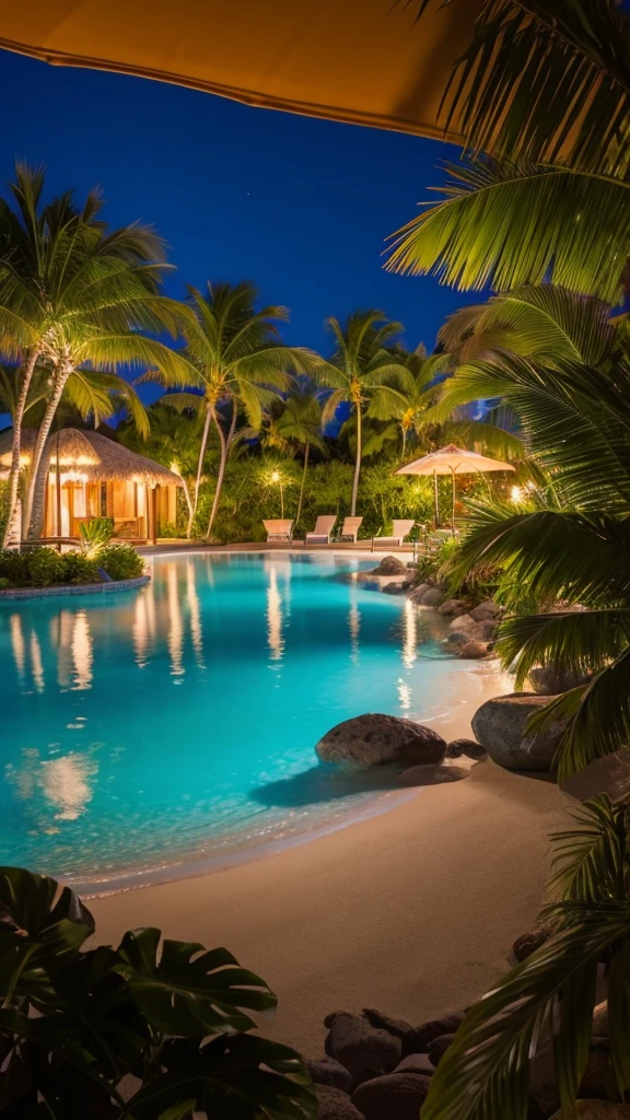 Tropical Beach Night view