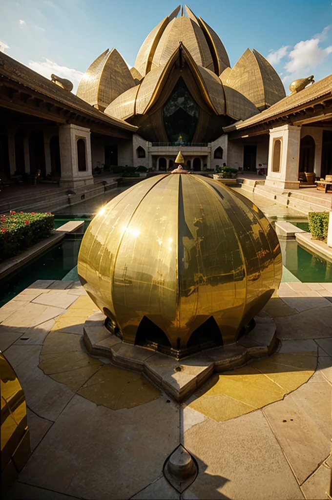 Lotus temple but make it golden