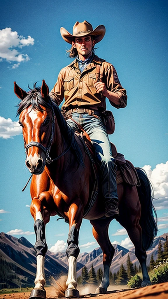 Western Cowboy、Ride a horse through the wilderness
