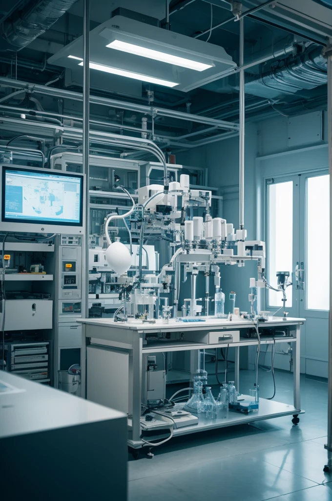 scientific laboratory with aliens 