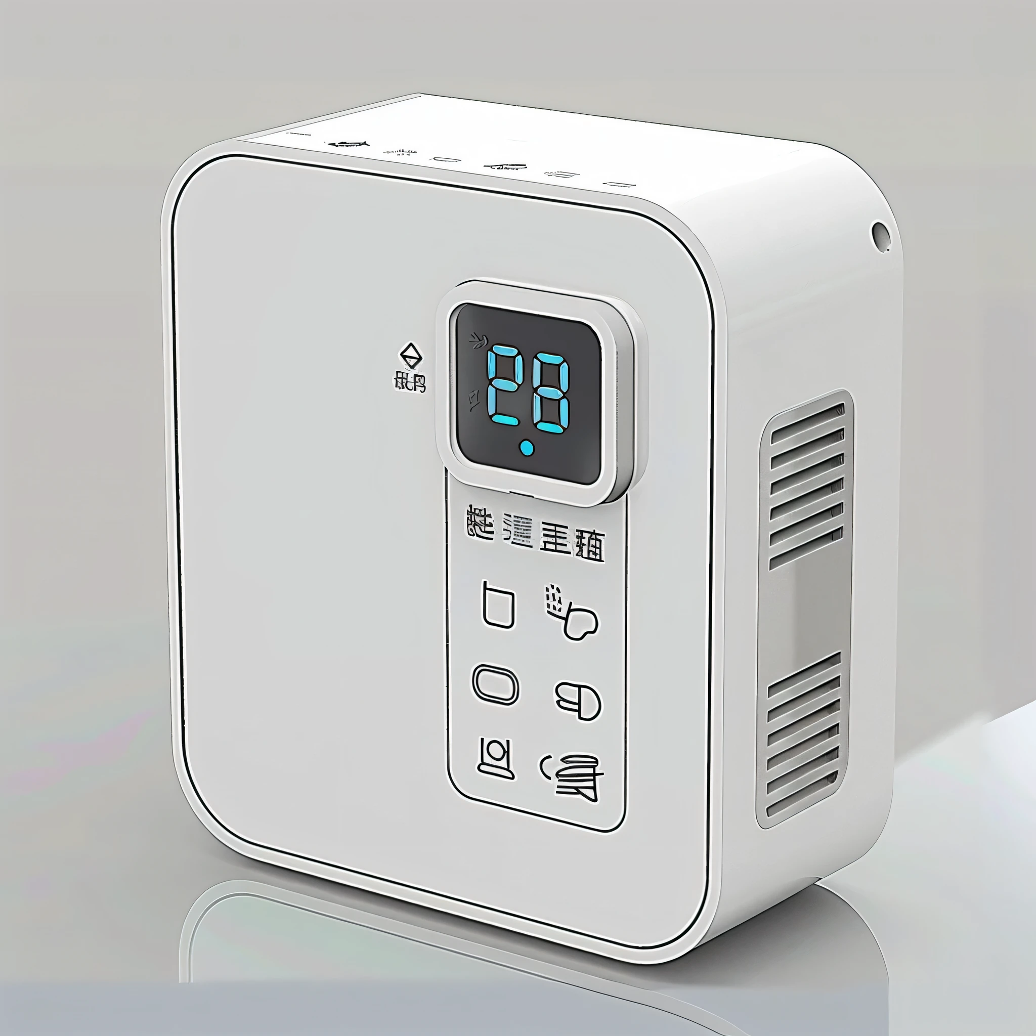 White shared infusion treasure, There is a QR code on it, The panel has 10 charging ports, Medical Devices, usb ports,，Dual-purpose device（Can be wall-mounted or placed on a table）
