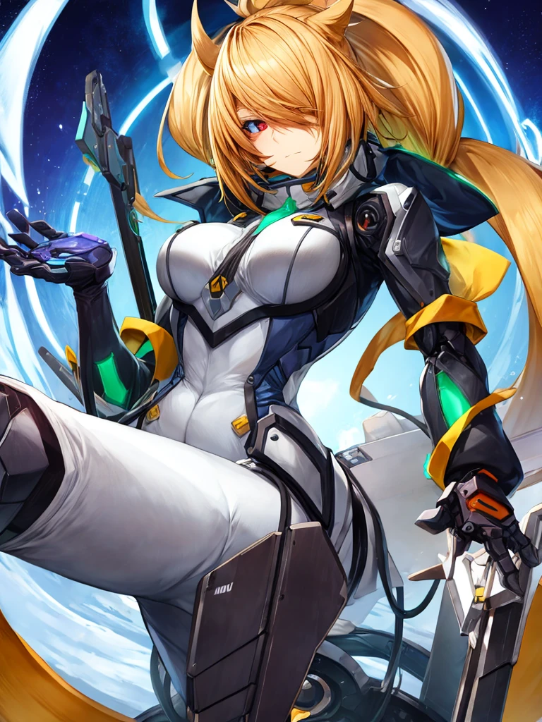 Mu-12 from Blazblue as a cyborg