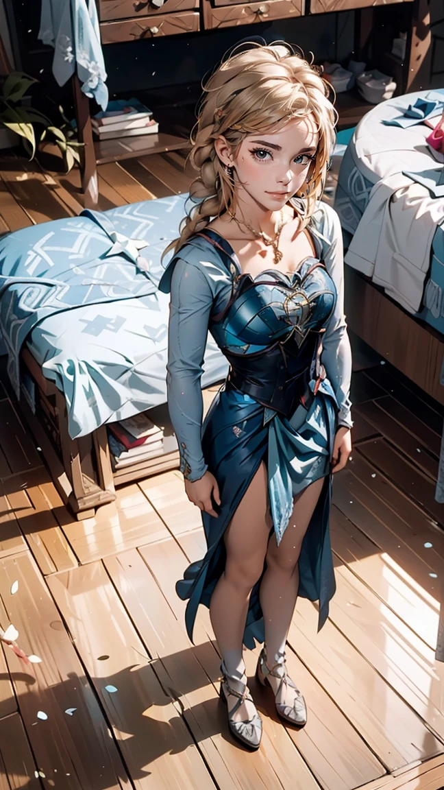((Full body photo, standing, on the floor)) Disney「Frozen」Anna and Elsa