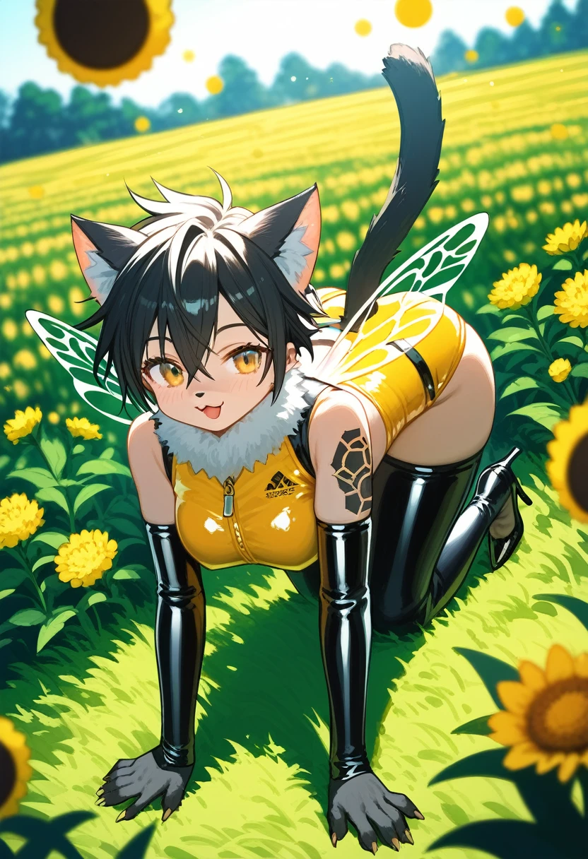 Butterfly tattoo on chest、With a sporty figure、sexy、Breasts are E cup、The butt is a little big、Having sex naked、Her hair is a bob and slightly brown.、active girl、perfect face、eyes are brown、Her pussy is in full view、Erotic