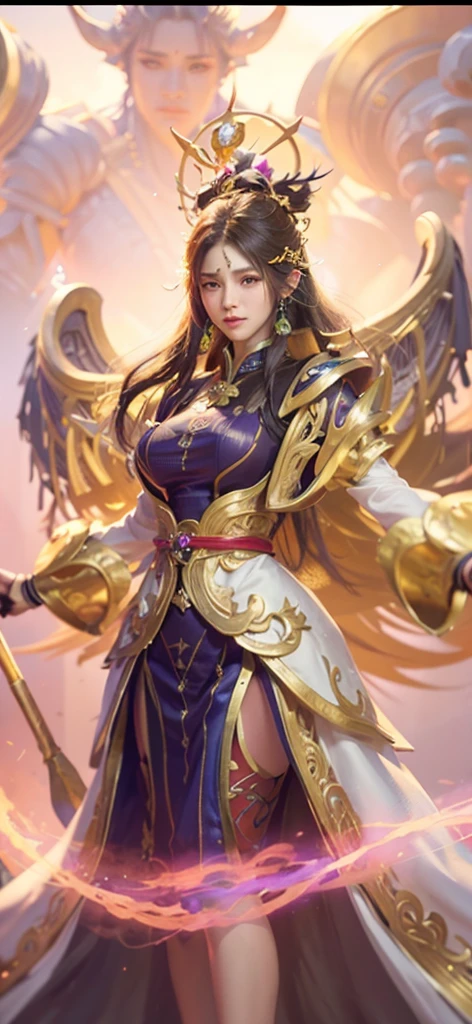 a close up of a woman with a purple and black costume, shadowbringers cinematic, 4 k detail fantasy, a beautiful fantasy empress, game cg, xianxia fantasy, xianxia hero, 2. 5 d cgi anime fantasy artwork, cinematic goddess close shot, ruan jia and artgerm, wow 4 k detail fantasy, hyperdetailed fantasy character