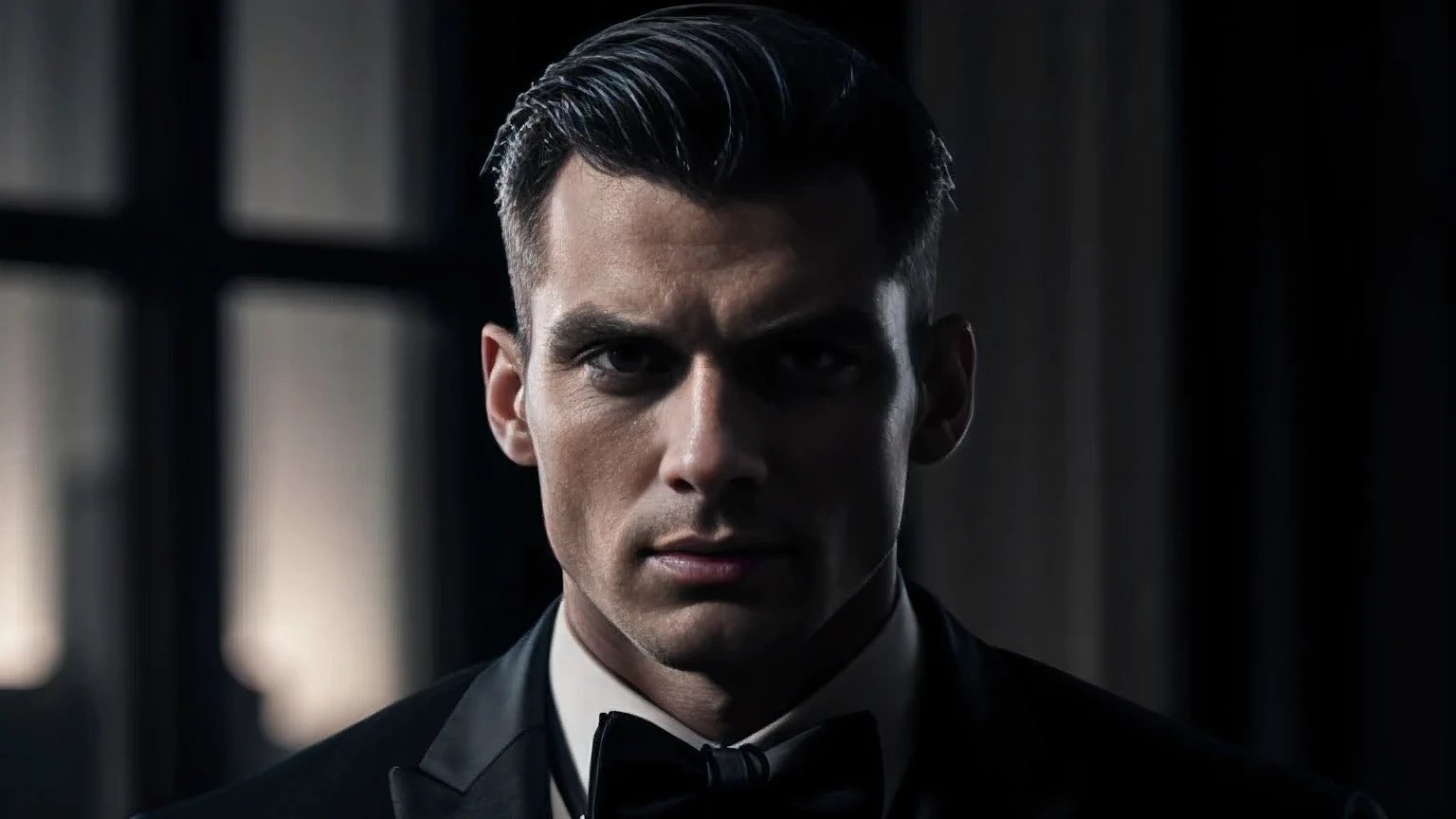 A well-dressed man with a confident, attractive, and intimidating posture, detailed face, dramatic lighting, cinematic composition, award-winning digital art, high-end fashion, chiaroscuro, moody, dark and intense atmosphere, 8k, photorealistic, hyper-detailed