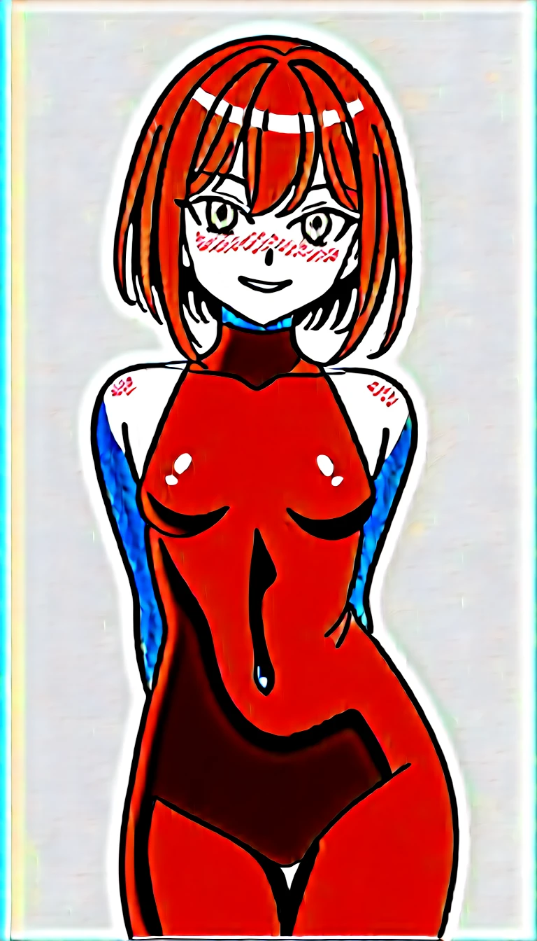 1 Girl, Small Breasts, Green Eyes, Heart Eyes, Deep Red Hair, Short Hair Style, Pale White Skin, Smooth Skin, Face Freckles, Slutty, Sexy, Sassy, Smirking, Tease, Teasing, Teasing, Sexy Pose, Young Girl, Very Small Girl, , Latex Dress
