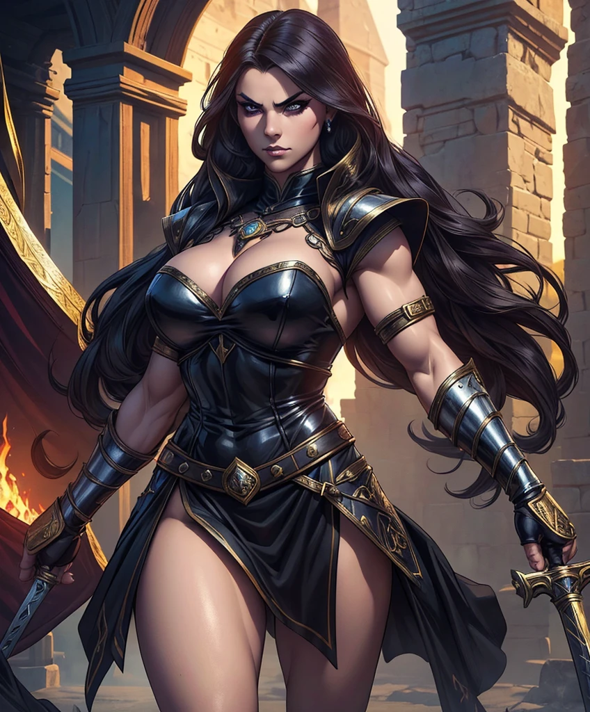 score_9, score_8_up, score_8, (((Single character image.))) (((1girl))) (((Solo))) (((Dressed in medieval fantasy attire.))) (((She wears medieval fantasy attire.))) Looks like a fierce, sexy female medieval fantasy gladiator. Looks very imposing and sinister. Looks like a stone cold killer. Looks like a powerful, muscular female gladiator for Dungeons & Dragons. Looks fierce, dangerous and deadly. A single character portrait, fantasy art, fantasy attire, attractive, very sexy, muscular, powerful body, detailed muscles, youthful, woman in her early 20’s, (((intense, serious stare))), voluptuous, female warrior, powerful, dangerous, (((erotic jewelry))), revealing armor, gorgeous face, sexy mouth, Dungeons & Dragons character portrait, intricate details, ultra detailed, ultra detailed clothes, epic masterpiece, ultra detailed, intricate details, award winning, fantasy art concept masterpiece, trending on Artstation, digital art, unreal engine, 8k, ultra HD, centered image
best quality:1.0,hyperealistic:1.0,photorealistic:1.0,madly detailed CG unity 8k wallpaper:1.0,masterpiece:1.3,madly detailed photo:1.2, hyper-realistic lifelike texture:1.4, picture-perfect:1.0,8k, HQ,best quality:1.0,