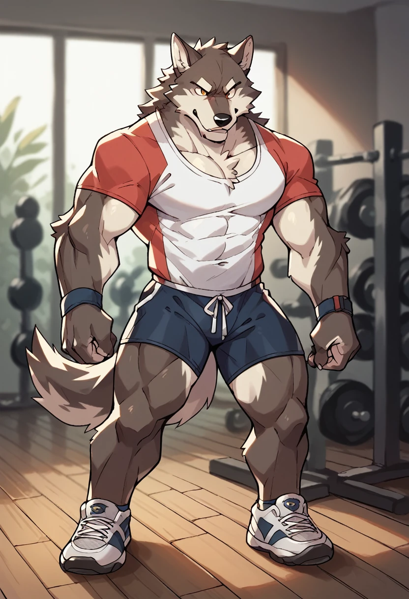 furry，Wolf，strong，fitness