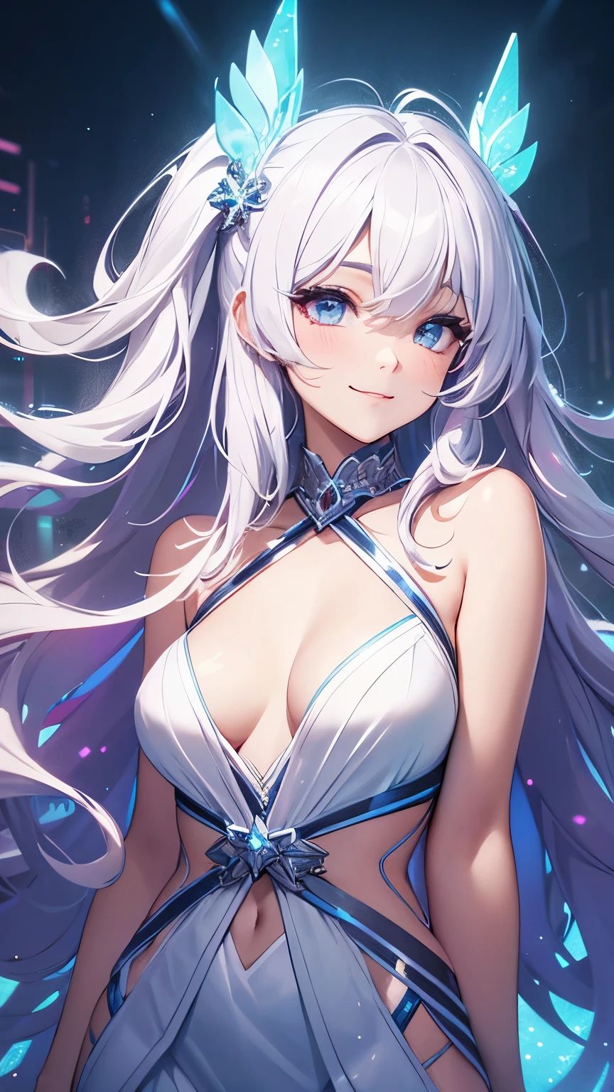 white hair blue eyes angel milf