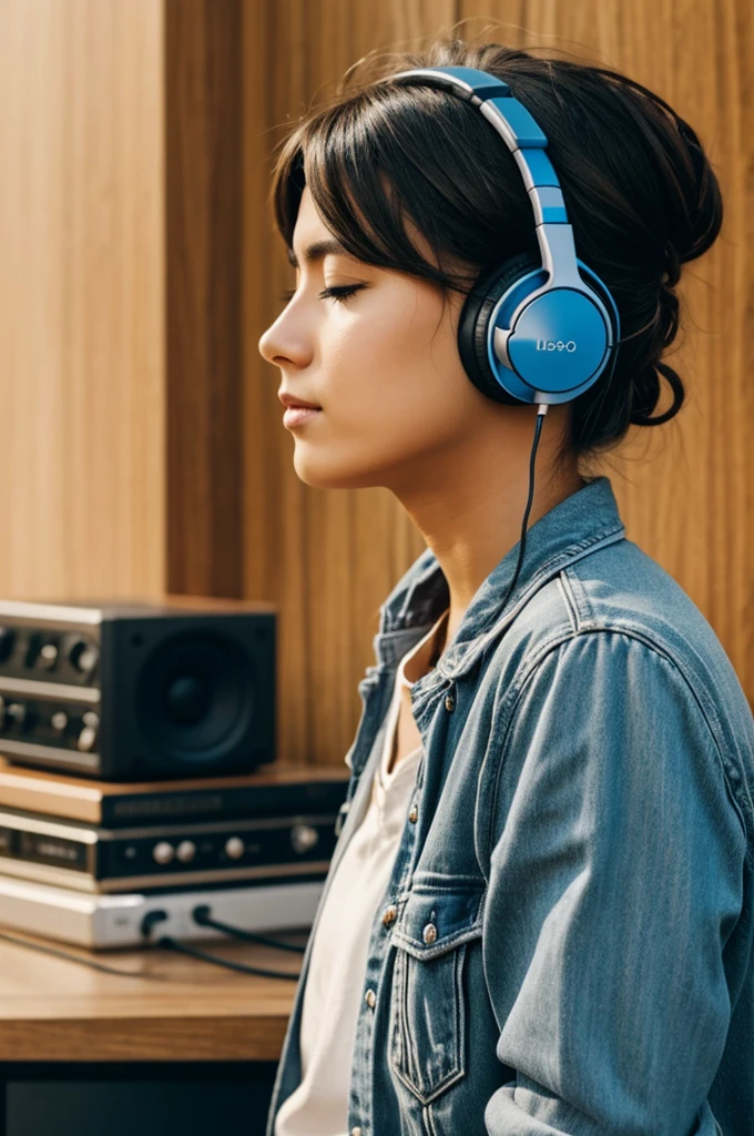 Person listening to music