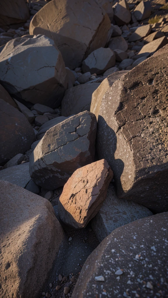 Create a fine multiple colours of rocks with rose colour background 