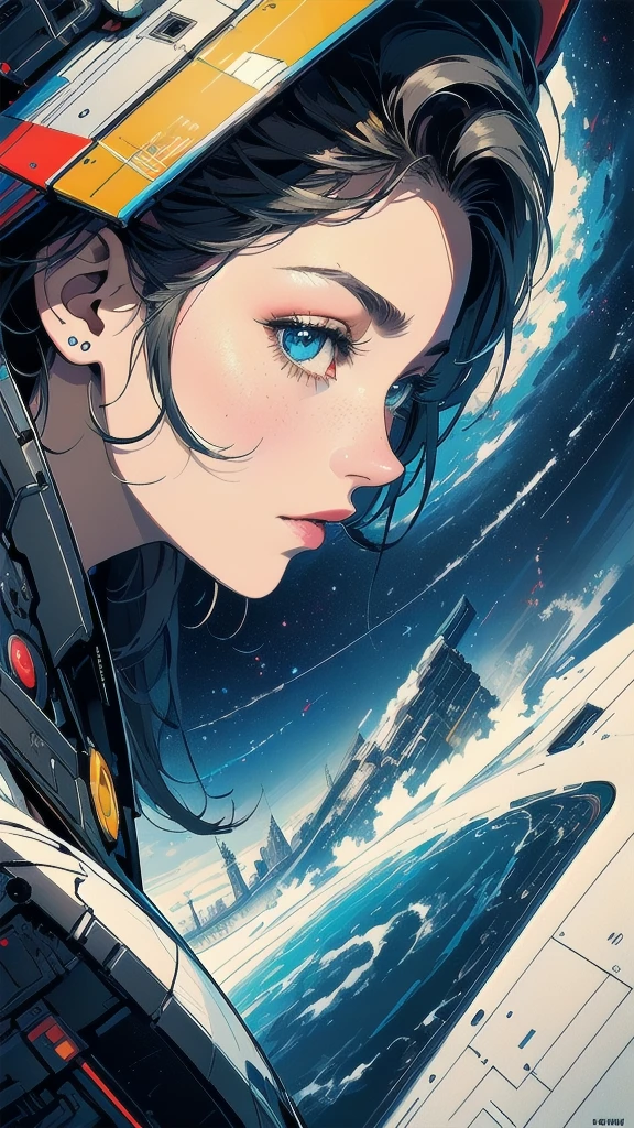(((masterpiece, highest quality))),(((solo:1.2))),(((1girl:1.2))),32k wallpaper, very detailed, poster, vintage science fiction,(((((geometric cinematic movie poster))))), ((bauhaus)),(shape),(((abstract))),(mid century modern),movie poster,(((((portfolio))))),(((((Close-up))))),(((((bust up))))),((((more various angle)))),(((highlight))),Vast landscape,((((heterochromia)))),(((complete. detailed face))),(((Extremely talented))),(((most complecated machine))),(Colorful color scheme)