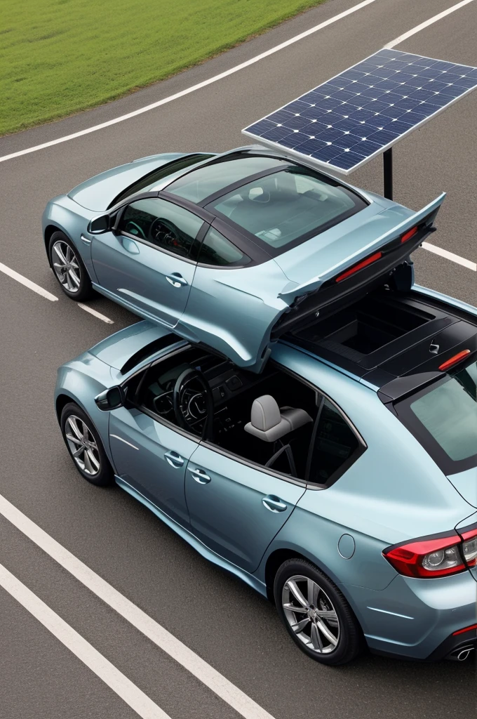 charging place for car using solar panel on the top