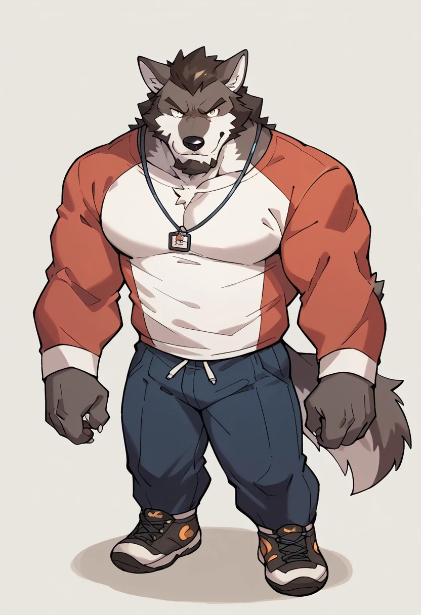 furry，Wolf，strong，Fitness Beard