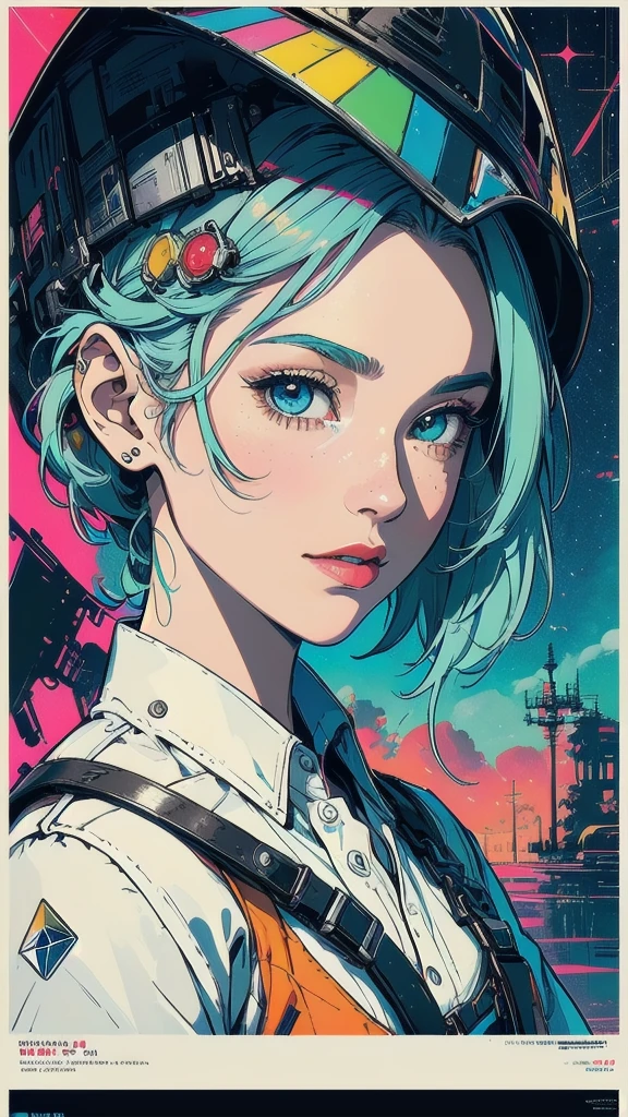 (((masterpiece, highest quality))),(((solo:1.2))),(((1girl:1.2))),32k wallpaper, very detailed, poster, vintage science fiction,(((((geometric cinematic movie poster))))), ((bauhaus)),(shape),(((abstract))),(mid century modern),movie poster,(((((portfolio))))),(((((Close-up))))),(((((bust up))))),((((more various angle)))),(((highlight))),Vast landscape,((((heterochromia)))),(((complete. detailed face))),(((Extremely talented))),(((most complecated machine))),(Colorful color scheme)