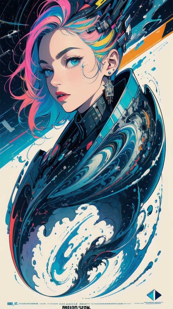 (((masterpiece, highest quality))),(((solo:1.2))),(((1girl:1.2))),32k wallpaper, very detailed, poster, vintage science fiction,(((((geometric cinematic movie poster))))), ((bauhaus)),(shape),(((abstract))),(mid century modern),movie poster,(((((portfolio))))),(((((Close-up))))),(((((bust up))))),((((more various angle)))),(((highlight))),Vast landscape,((((heterochromia)))),(((complete. detailed face))),(((Extremely talented))),(((most complecated machine))),(Colorful color scheme)