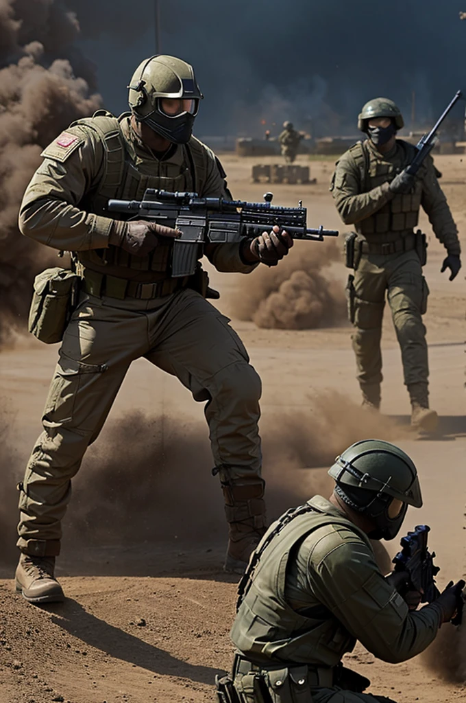 Can you make a soilder in the back getting shot at