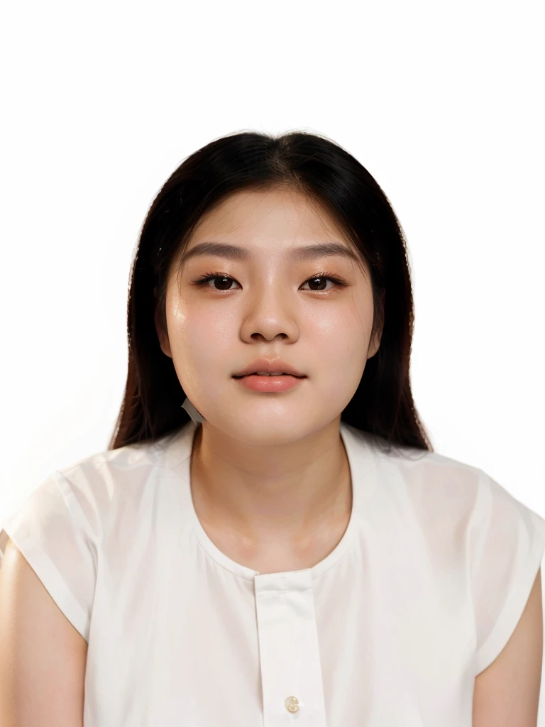 there is a young woman in a white shirt posing for a photo., Southeast Asian with round face, shen mingchen, sunken chin, realistically rendered face, pengzhenzhang, quack ji joven, detailed face of an asian girl, young asian, xiaofan zhang, wei wang, Gongbi, asian face, Yun Ling