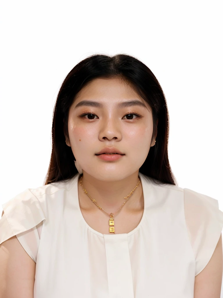 There is a girl with a necklace on her neck, Southeast Asian with round face, Nivanh Chanthara, shen mingchen, Gongbi, nuttavut baiphowongse, asian woman, sunken chin, Jiyun Chae, pengzhenzhang, July Ban, young asian, Yanjun Chengt
