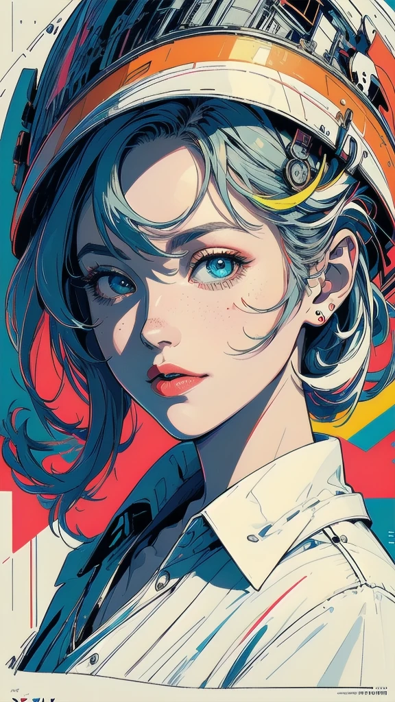 (((masterpiece, highest quality))),(((solo:1.2))),(((1girl:1.2))),32k wallpaper, very detailed, poster, vintage science fiction,(((((geometric cinematic movie poster))))), ((bauhaus)),(shape),(((abstract))),(mid century modern),movie poster,(((((portfolio))))),(((((Close-up))))),(((((bust up))))),((((more various angle)))),(((highlight))),Vast landscape,((((heterochromia)))),(((complete. detailed face))),(((Extremely talented))),(((most complecated machine))),(Colorful color scheme)