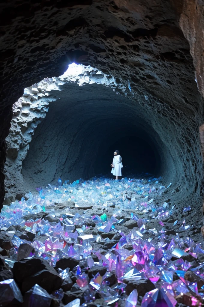 A cave full of crystals