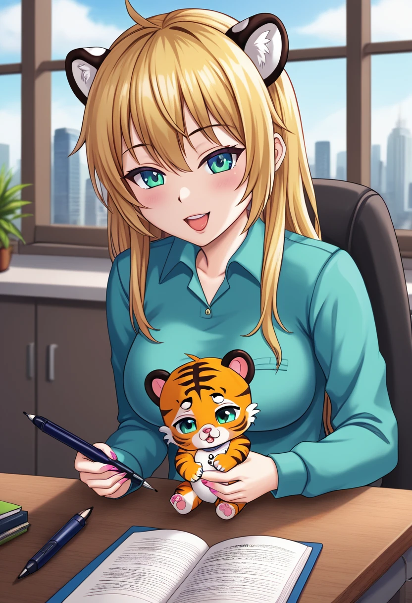 baby tiger drawn with pen