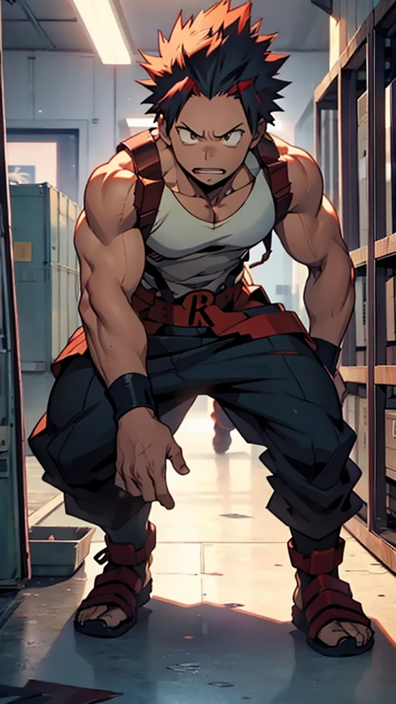 kirishima of my hero academia, adult, angry, unbreakable