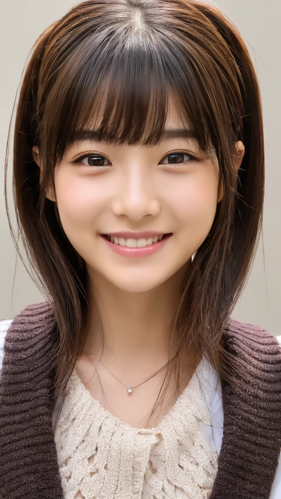(masterpiece:1.3), (8k, Realistic, RAW Photos, Best image quality: 1.4), Japanese 、mysterious、Beauty recognized by the world、(Random Hairstyles:1.2)、Cleavage:1.2、Highly detailed face、Attention to detail、double eyelid、Drooping eyes、Long eyelashes、Chest to chest、Sharp focus:1.2、Beautiful woman:1.4、Light brown hair、Highest quality、masterpiece、Ultra-high resolution、(Realistic:1.4)、Highly detailed and professionally lit smiles、Loose, lightweight knitwear、Shoulder out、thin、Serious expression、Short-haired、Deadly position