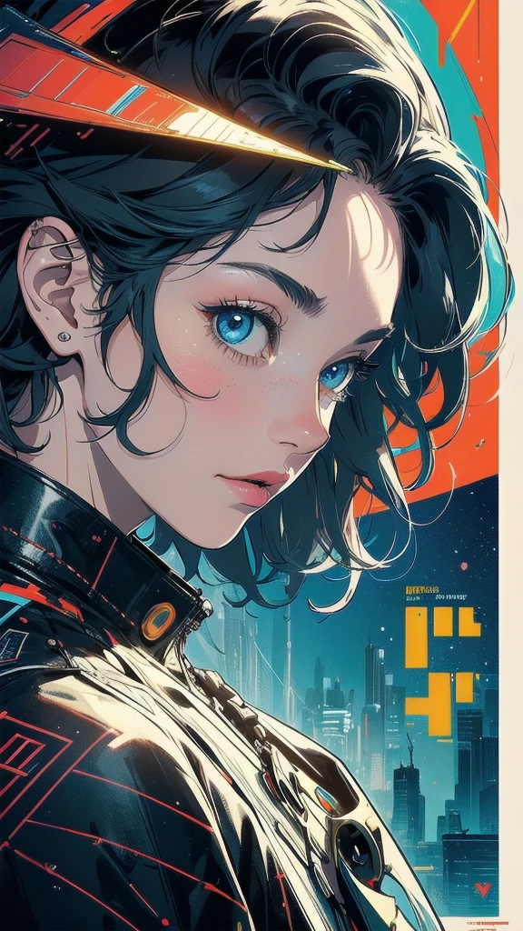 (((masterpiece, highest quality))),(((solo:1.2))),(((1girl:1.2))),32k wallpaper, very detailed, poster, vintage science fiction,(((((geometric cinematic movie poster))))), ((bauhaus)),(shape),(((abstract))),(mid century modern),movie poster,(((((portfolio))))),(((((Close-up))))),(((((bust up))))),((((more various angle)))),(((highlight))),Vast landscape,((((heterochromia)))),(((complete. detailed face))),(((Extremely talented))),(((most complecated machine))),(Colorful color scheme)
