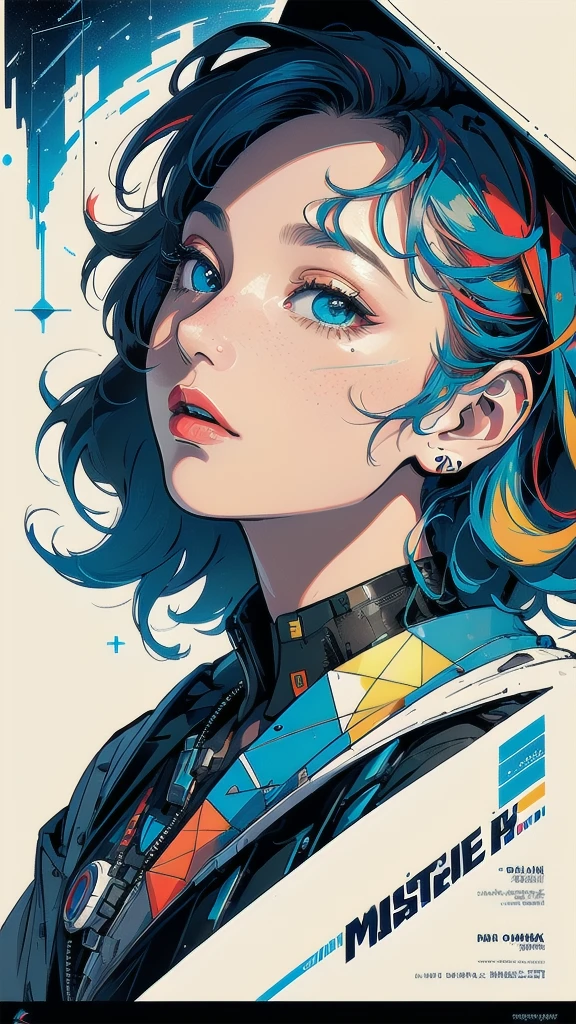 (((masterpiece, highest quality))),(((solo:1.2))),(((1girl:1.2))),32k wallpaper, very detailed, poster, vintage science fiction,(((((geometric cinematic movie poster))))), ((bauhaus)),(shape),(((abstract))),(mid century modern),movie poster,(((((portfolio))))),(((((Close-up))))),(((((bust up))))),((((more various angle)))),(((highlight))),Vast landscape,((((heterochromia)))),(((complete. detailed face))),(((Extremely talented))),(((most complecated machine))),(Colorful color scheme)
