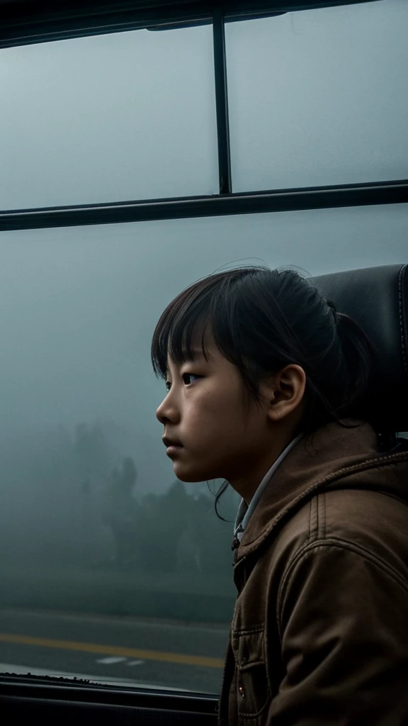 ...in the thick fog，A dilapidated bus is slowly driving along the endless road.。
There are 7 people in the bus，Three daughters，Four males。
They are sitting in the car，Through the window，Looking out the window at the thick fog，Mixed expressions。
Confuse，Bewildered，Fear... but beyond that，Their faces are all equally pale.。
As if on the road，What terrible things have they been through?。