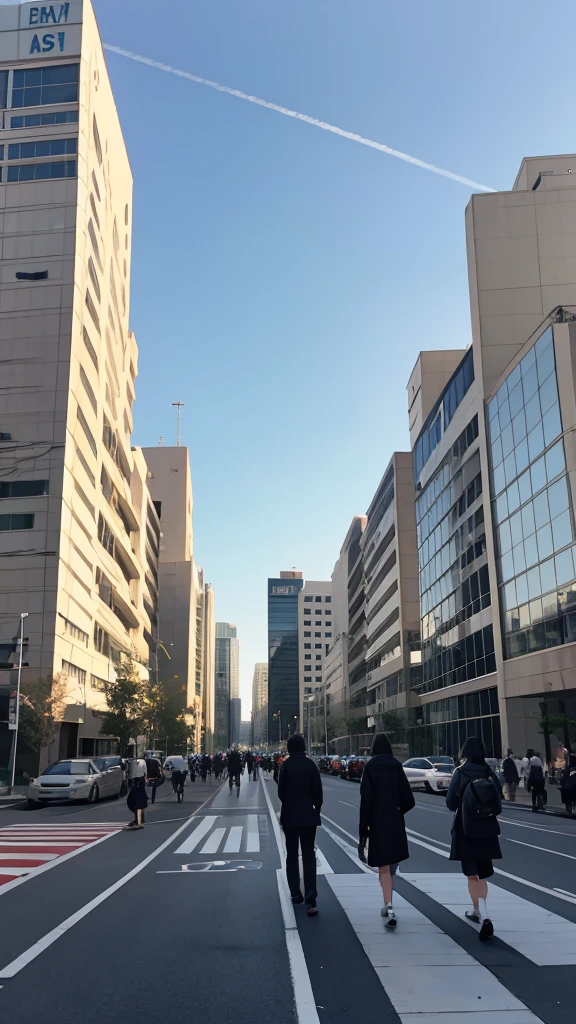 There were a lot of people walking in front of the hospital.