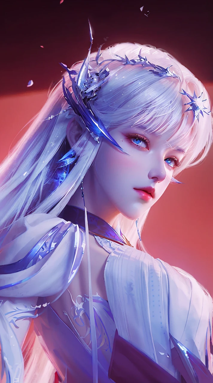 a close up of a woman with white hair and a white mask, beautiful character painting, guweiz, artwork in the style of guweiz, white haired deity, by Yang J, epic exquisite character art, stunning character art, by Fan Qi, by Wuzhun Shifan, guweiz on pixiv artstation