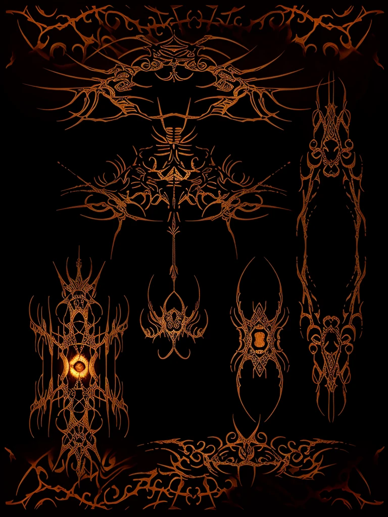 Gothic, hellish, astral, esoteric, chic, souls, Beings