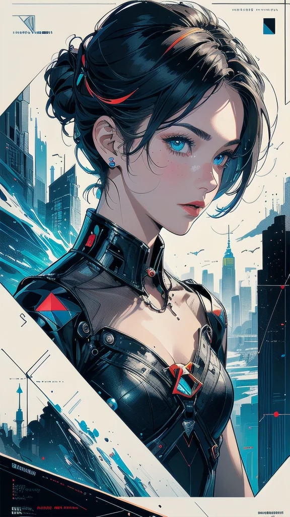 (((masterpiece, highest quality))),(((solo:1.2))),(((1girl:1.2))),32k wallpaper, very detailed, poster, vintage science fiction,(((((geometric cinematic movie poster))))), ((bauhaus)),(shape),(((abstract))),(mid century modern),movie poster,(((((portfolio))))),(((((Close-up))))),(((((bust up))))),((((more various angle)))),(((highlight))),Vast landscape,((((heterochromia)))),(((complete. detailed face))),(((Extremely talented))),(((most complecated machine))),(Colorful color scheme)