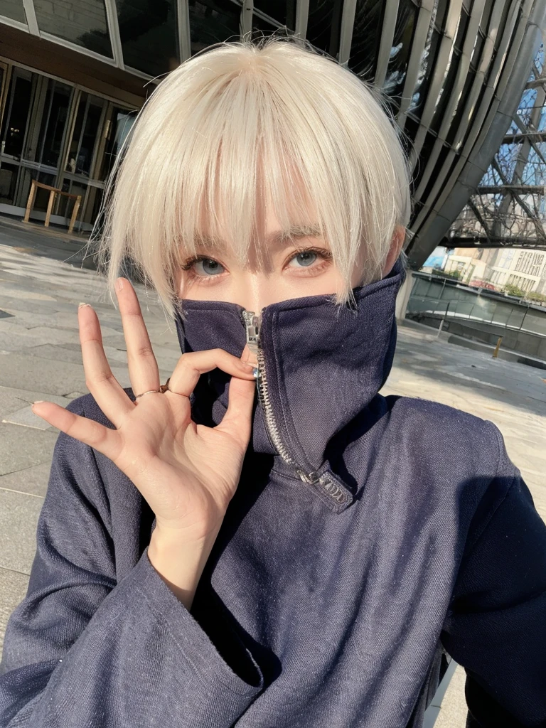 Platinum flax hair color