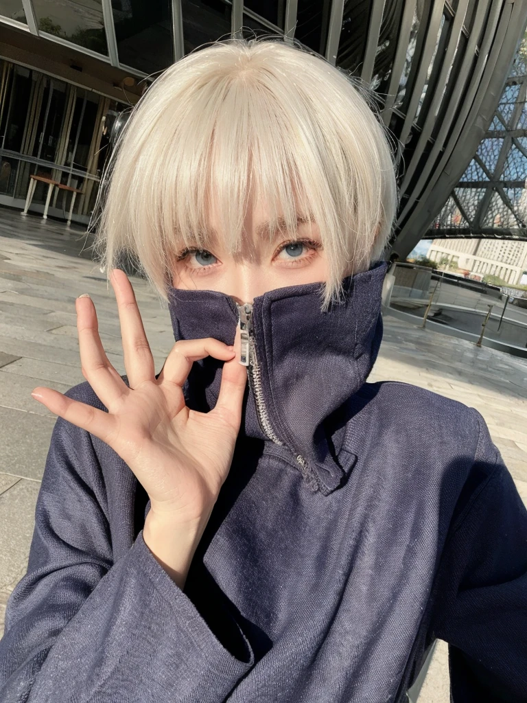 Platinum flax hair color